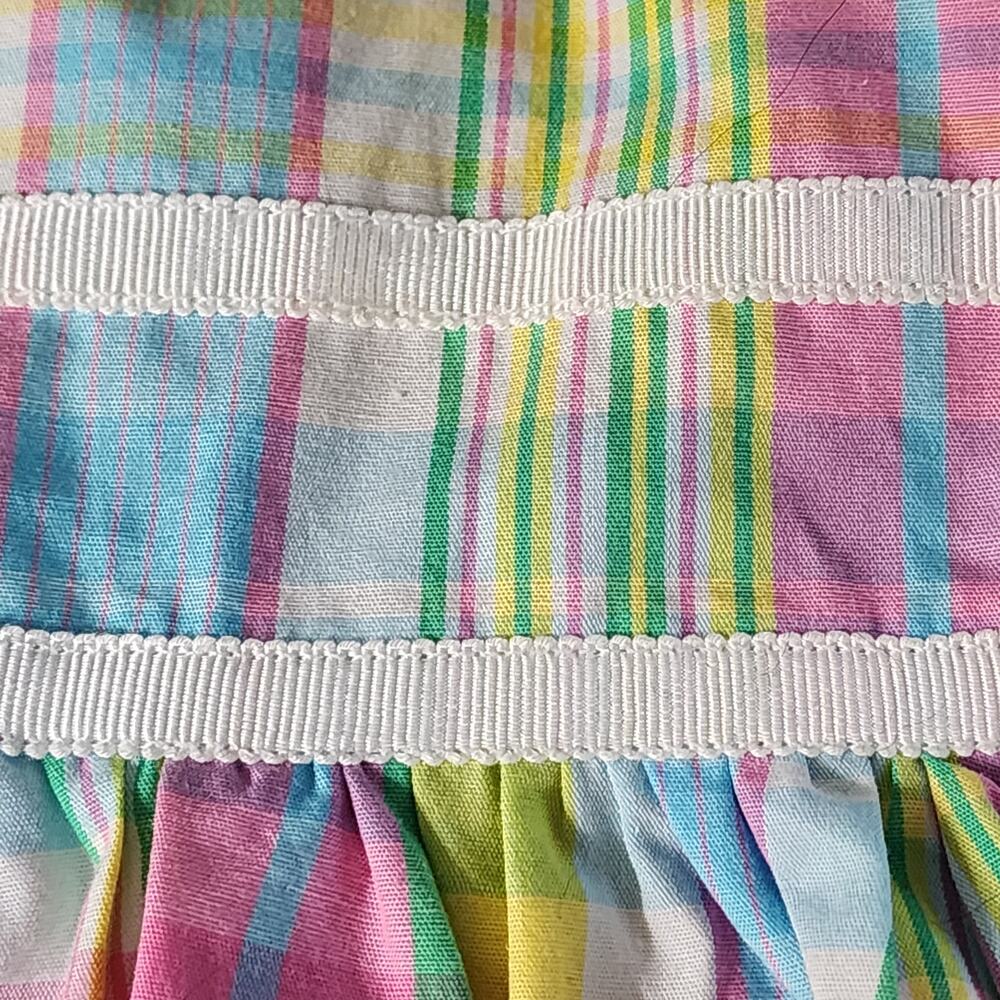 Vintage Lilly Pulitzer Girls 2T Madras Plaid Bow Shoulder Dress NWT - Picture 5 of 10